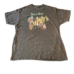 Rick and Morty T-Shirt Summer Cookout Adult Swim Unisex Adult Size XL Gray EUC